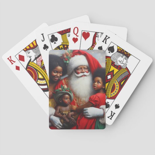 Jeu De Cartes Noël Père Noël Avec Enfants 7 (dos)