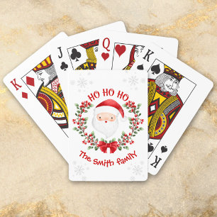 Jeu De Cartes Noël Père Noël Nom de famille Jouer des cartes