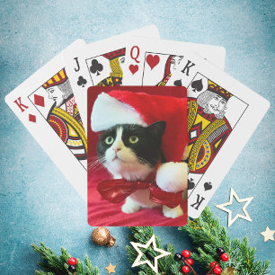 Jeu De Cartes Noël Tuxedo Chat Jouer des cartes