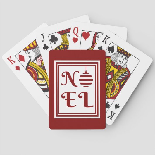 Jeu De Cartes NOEL Vacances de Noël Rouge et Blanc (dos)