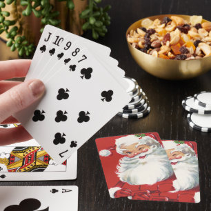 Jeu De Cartes Noël Vintage, Jolly Winking Père Noël