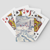 Jeu De Cartes Noël Vintage, Village d'hiver Neige (dos)