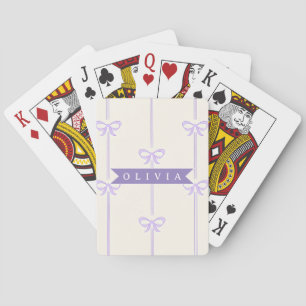 Jeu De Cartes Nœud Coquette Personnalisé Nom Esthétique Féminin