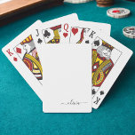 Jeu De Cartes Noir Blanc moderne Script Girl Monogramme Nom<br><div class="desc">Noir et Blanc Simple Script Monogramme Nom Jouer Cartes. Cela rend le cadeau parfait pour 16 ans,  mariage,  douche nuptiale,  anniversaire,  baby shower ou bachelorette pour quelqu'un qui aime le luxe glam et les styles chic.</div>