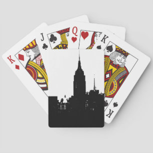Jeu De Cartes Noir blanc New York Silhouette