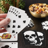 Jeu De Cartes Noir & Blanc Pop Art Crâne Cool élégant (In Situ)