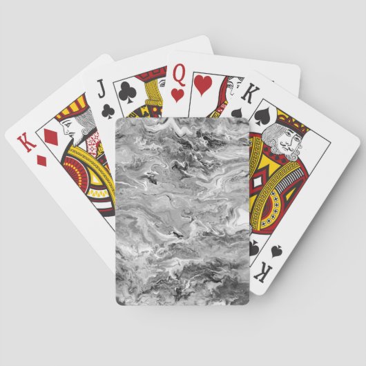 Jeu De Cartes Noir et Marbre blanc (dos)