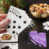 Jeu De Cartes Noir et violet damé lignes dynamiques design (In Situ)