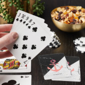 Jeu De Cartes Noir & Marbre blanc blanc Ancre (In Situ)
