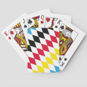 Jeu De Cartes Noir rouge jaune Bavaria Motif Drapeau Diamant (dos)