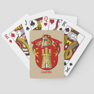 Jeu De Cartes Nom de famille espagnol Castillo Shield et Mantle