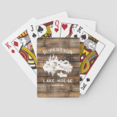 Jeu De Cartes Nom de famille Lake House Rustic Wood (dos)