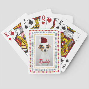 Jeu De Cartes Nom de script de photo de chien personnalisé tenda