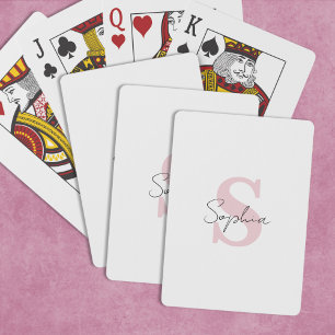 Jeu De Cartes Nom de script minimaliste et initiale de monogramm