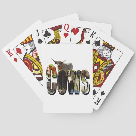 Jeu De Cartes Nom De Vaches Logo D'Image Avec Vaches, (dos)