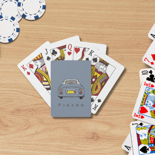Jeu De Cartes Nom de voiture Lapis Grey FIgaro Playing Cards