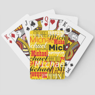 Jeu De Cartes Nom du joueur Carte Jaune Personnalisée