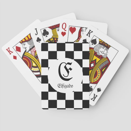 Jeu De Cartes Nom du joueur d'échecs initial (dos)