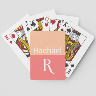 Jeu De Cartes Nom du monogramme de pêche personnalisée