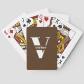 Jeu De Cartes Nom du monogramme Personnalisation intitable (dos)