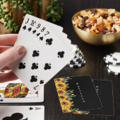 Jeu De Cartes Nom du script personnalisé Fleurs de soleil modern (In Situ)