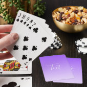 Jeu De Cartes Nom en écriture cursive & ombre violet clair modif (In Situ)