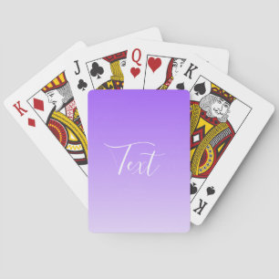 Jeu De Cartes Nom en écriture cursive & ombre violet clair modif