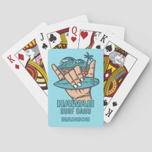 Jeu De Cartes Nom et emplacement personnalisés Surf Shaka