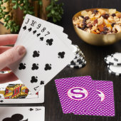 Jeu De Cartes Nom et Initiale, Points avec Rose et Violet (In Situ)