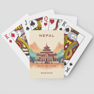 Jeu De Cartes Nom et texte personnalisés Népal