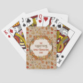 Jeu De Cartes Nom Famille Thanksgiving Fall Leçons (dos)