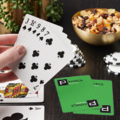 Jeu De Cartes nom/initiale personnalisés de monogramme sur le (In Situ)