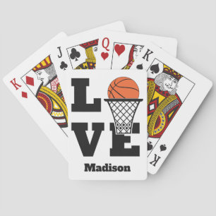 Jeu De Cartes Nom personnalisé Basketball Love