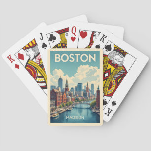 Jeu De Cartes Nom personnalisé Boston Massachusetts
