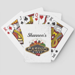 Jeu De Cartes Nom Personnalisé Casino Cartes de jeu de nuit