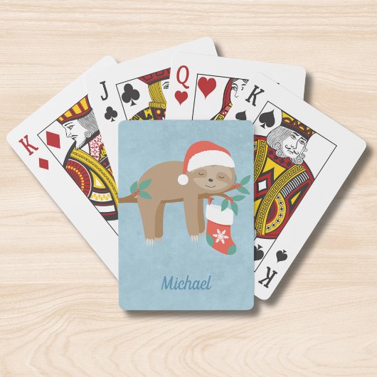 Jeu De Cartes Nom personnalisé de la fente de Noël
