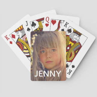 Jeu De Cartes Nom personnalisé de photo jouant
