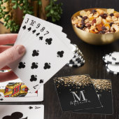 Jeu De Cartes Nom personnalisé du monogramme de parties scintill (In Situ)