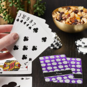 Jeu De Cartes Nom personnalisé indigo violet parties scintillant (In Situ)