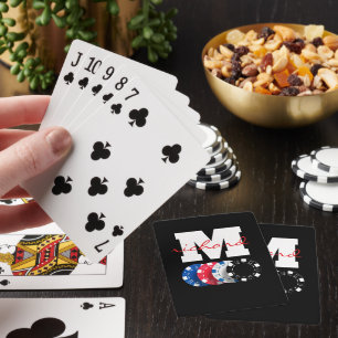 Jeu De Cartes Nom personnalisé Monogramme personnalisé