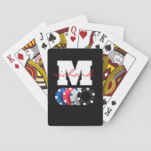 Jeu De Cartes Nom personnalisé Monogramme personnalisé (dos)