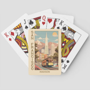 Jeu De Cartes Nom personnalisé Rétro San Francisco