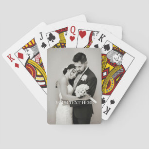 JEU DE CARTES NOM PERSONNALISÉ TEXTE DE SCRIPT PHOTO VERTICALE  