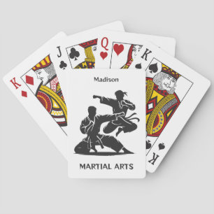 Jeu De Cartes Nom personnalisé, texte et couleur arts martiaux