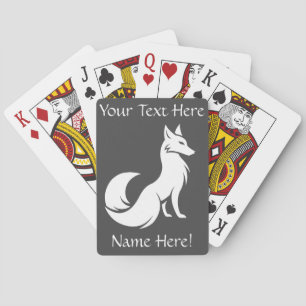 Jeu De Cartes Nom personnalisé White Fox Jeu