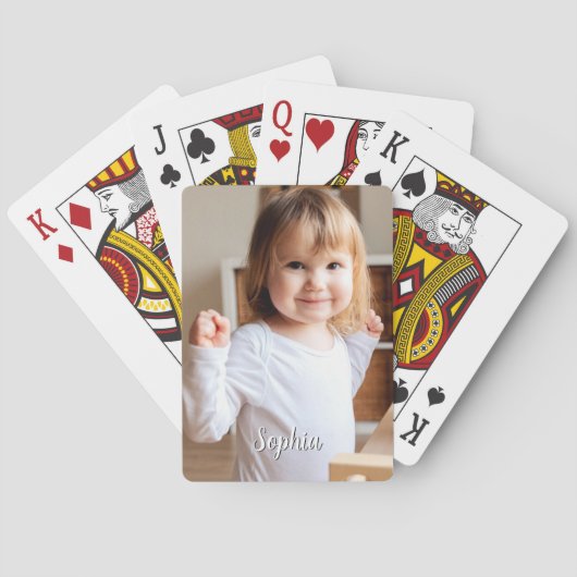 Jeu De Cartes Nom photo et script de votre enfant (dos)
