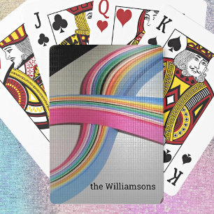 Jeu De Cartes Nom sur la conception colorée du papier Quilling