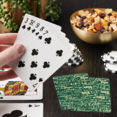 Jeu De Cartes Nom surdimensionné imprimé sur fond vert (In Situ)