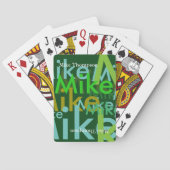 Jeu De Cartes Noms couleur vert (dos)