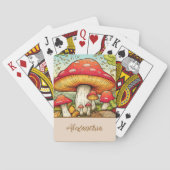 Jeu De Cartes Noms de champignons rouges mignons (dos)